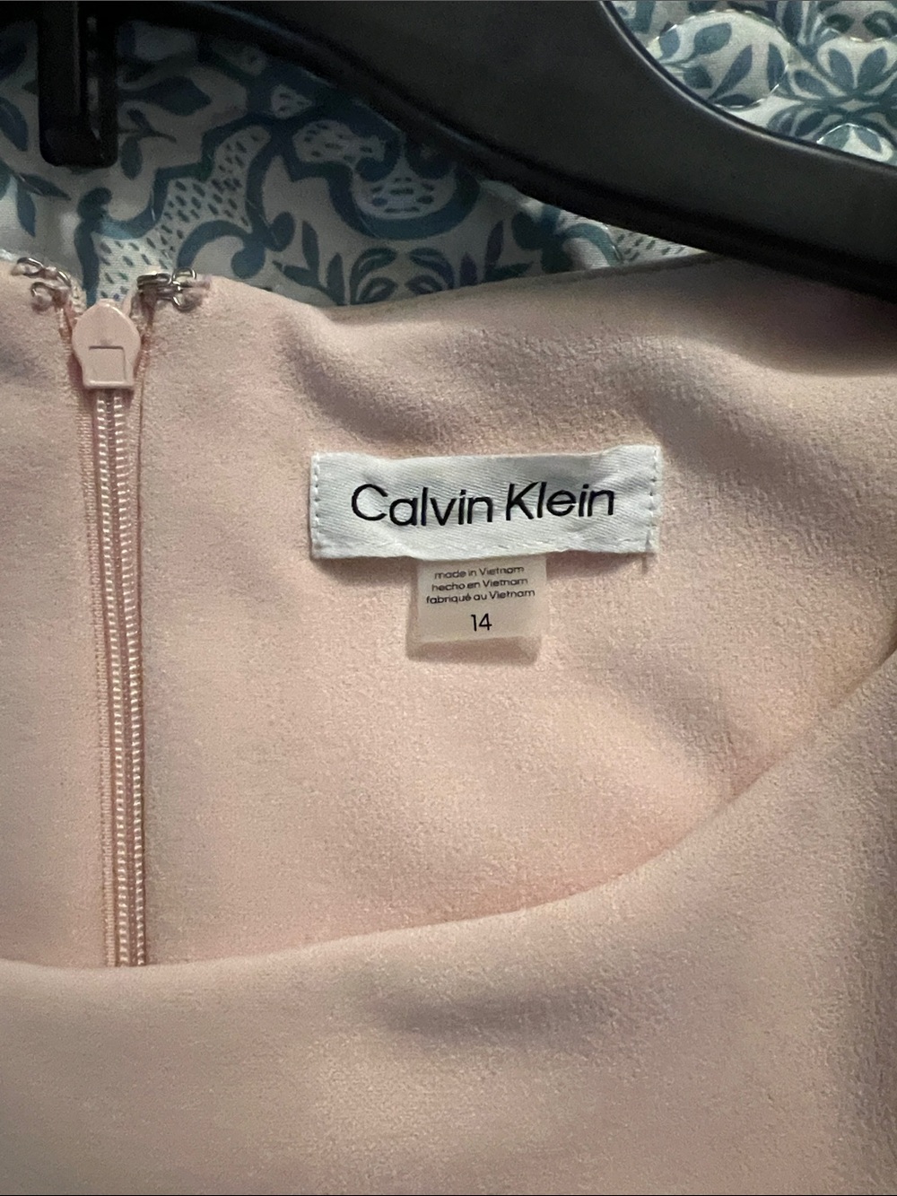 Calvin Klein Blush Pink Dress with Back Zip